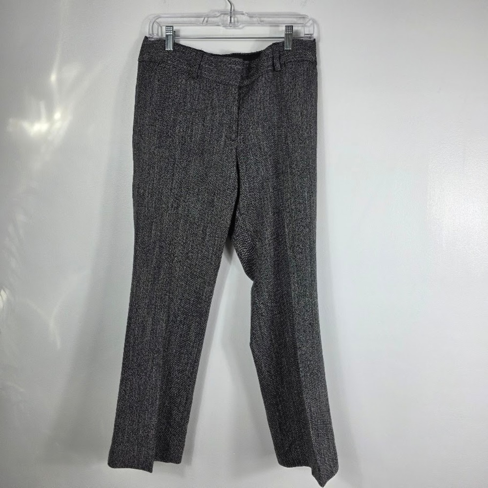 LOFT Gray Herringbone Dress Trousers